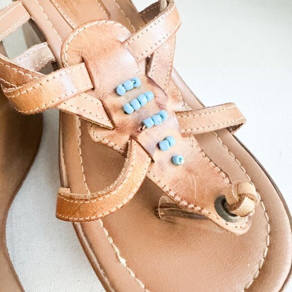 Vintage Urban Behaviour Brown Chunky Platform Leather Sandals 8 - Picture 10 of 11